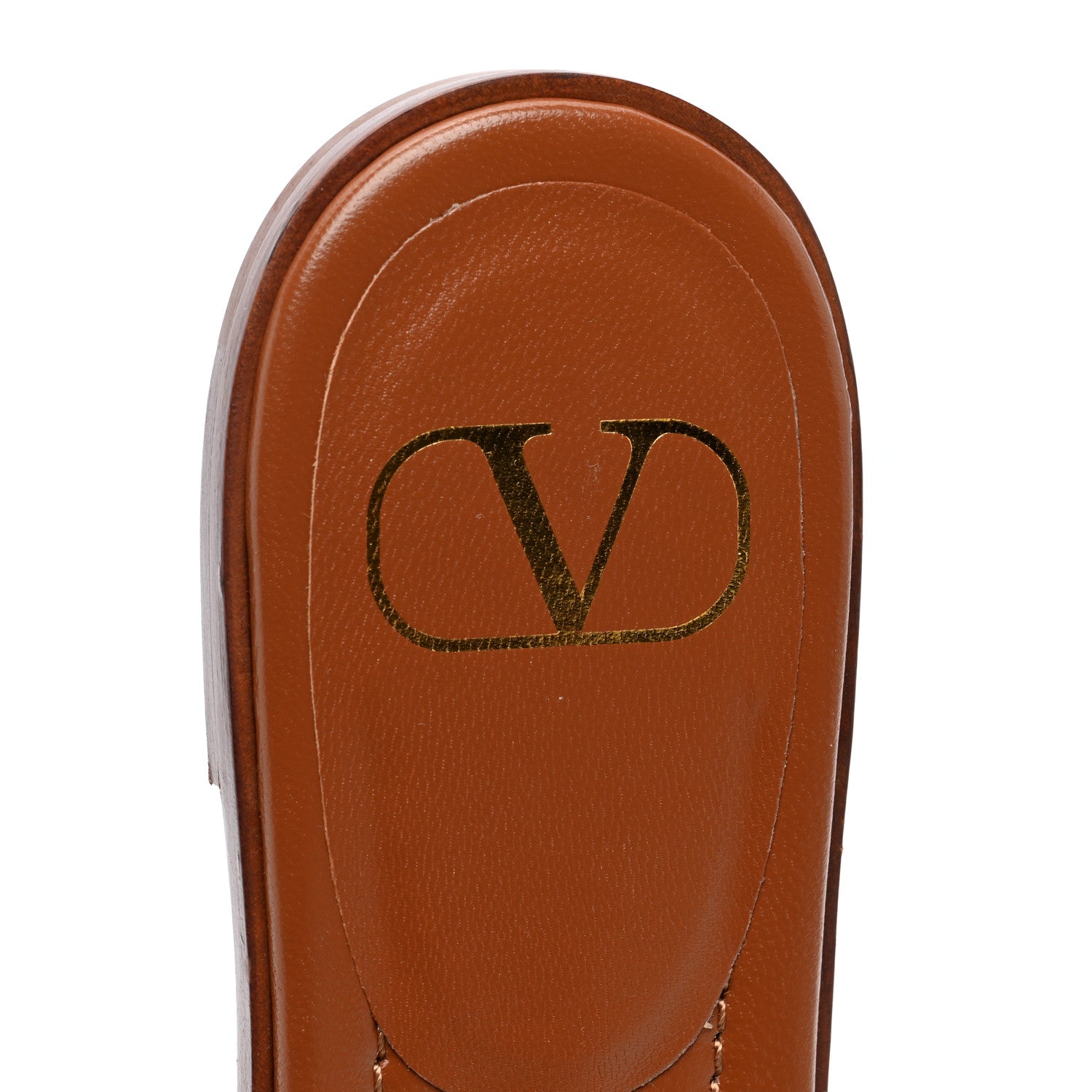 Valentino Garavani Raffia Vlogo Flat Slide Sandals 36 Tan 7 of 8