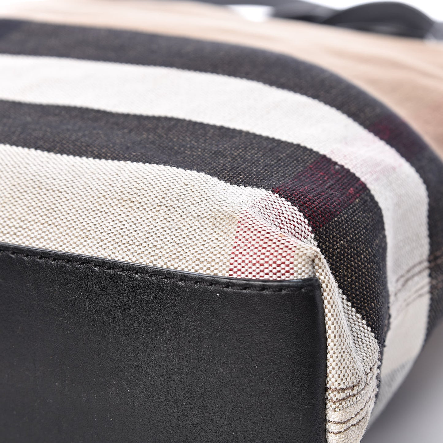 Canvas Mega Check Medium Tottenham Brit Tote Black