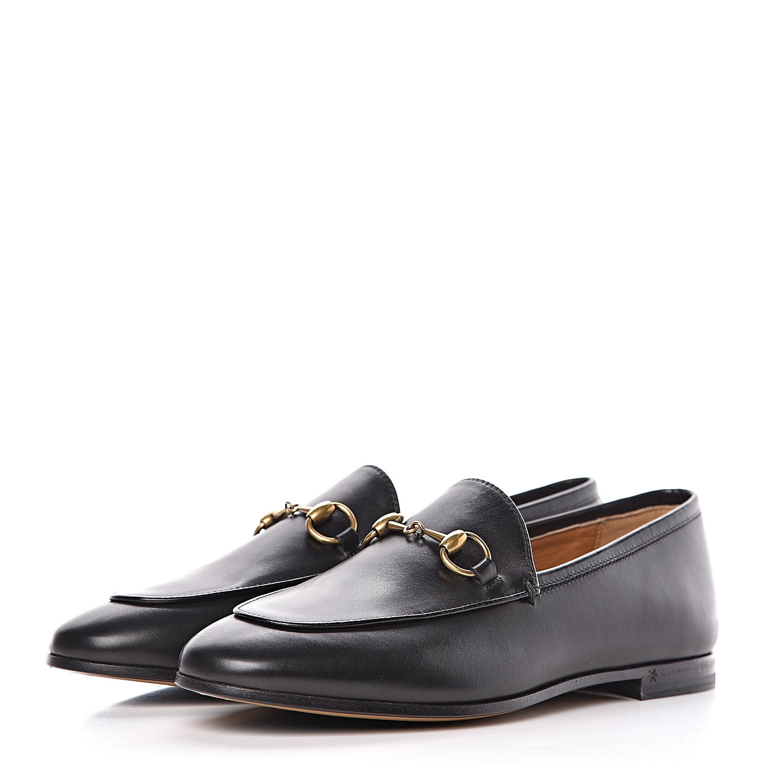 Gucci Calfskin Womens Jordaan Loafers 35.5 Black 3 of 10