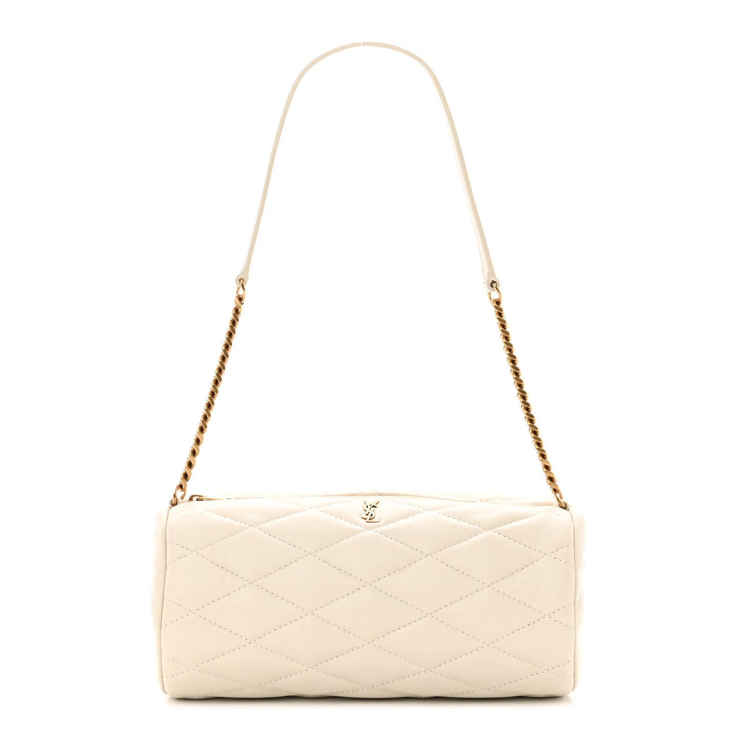 Lambskin Monogram Small Sade Tube Bag Blanc Vintage