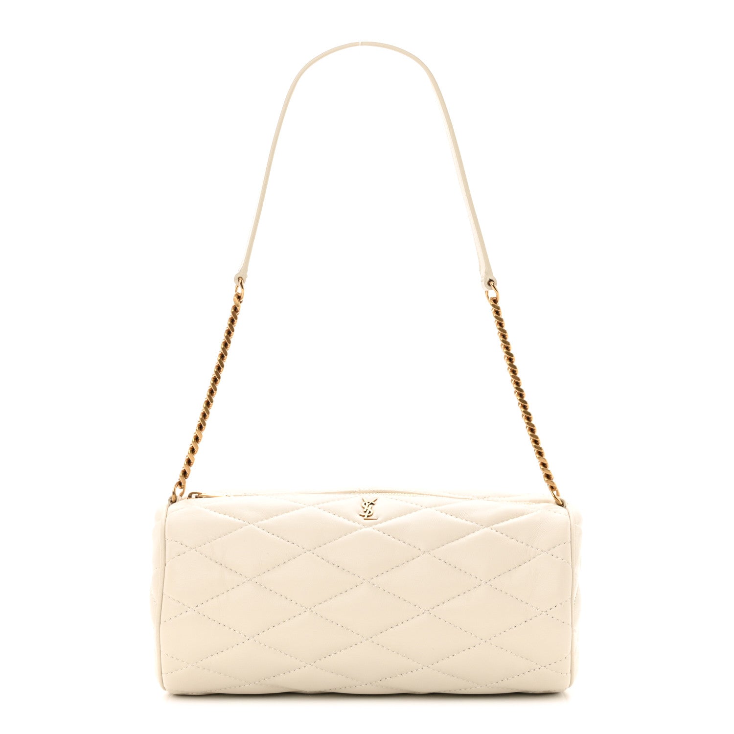 Saint Laurent Lambskin Monogram Small Sade Tube Bag Blanc Vintage 1 of 10