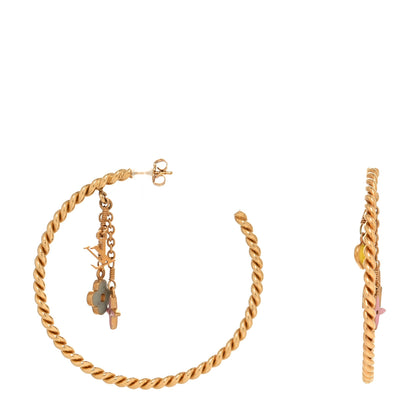 Louis Vuitton Sweet Monogram Creole Hoop Earrings Gold 1 of 3