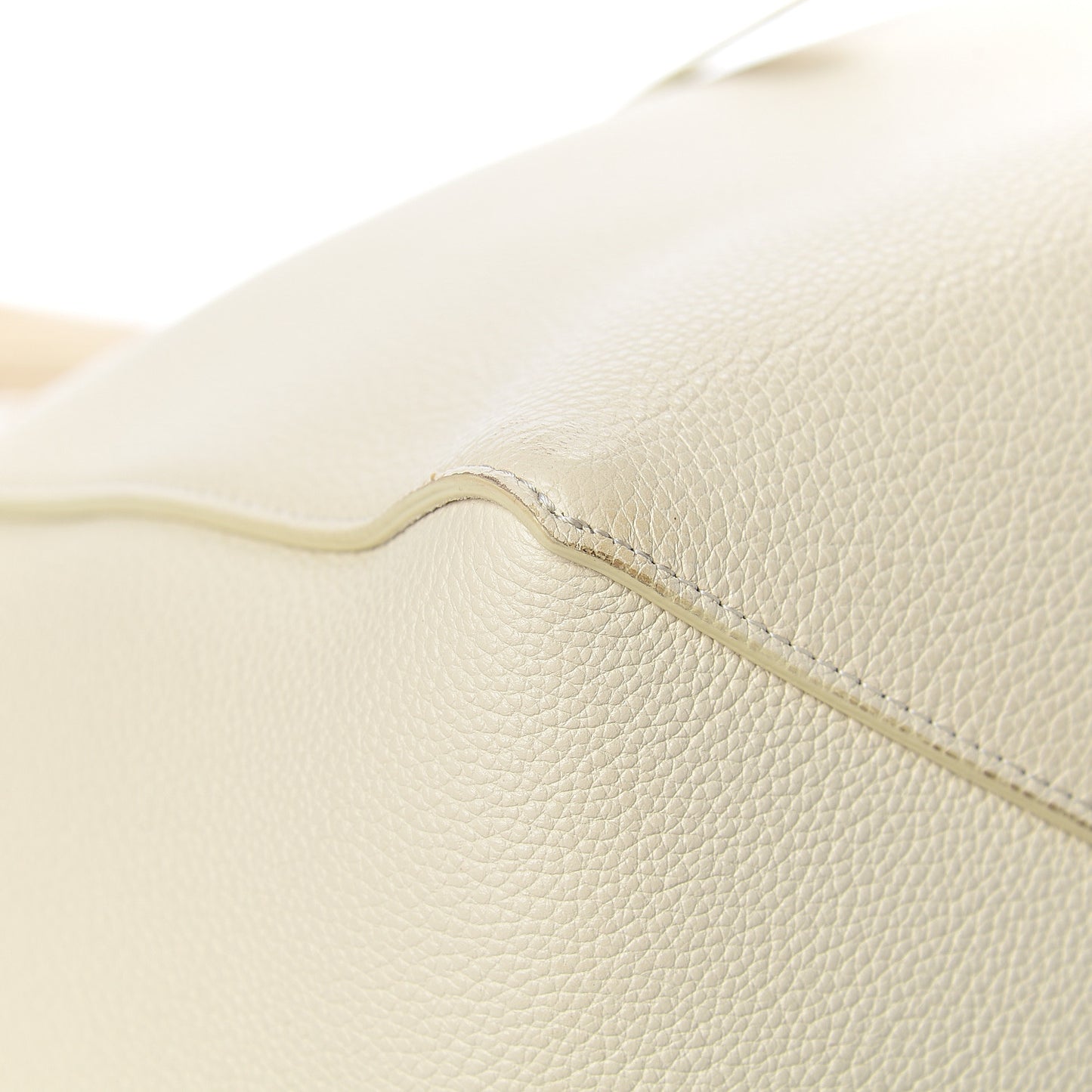 Soft Grained Calfskin Small Belt Cabas Phantom Vanilla
