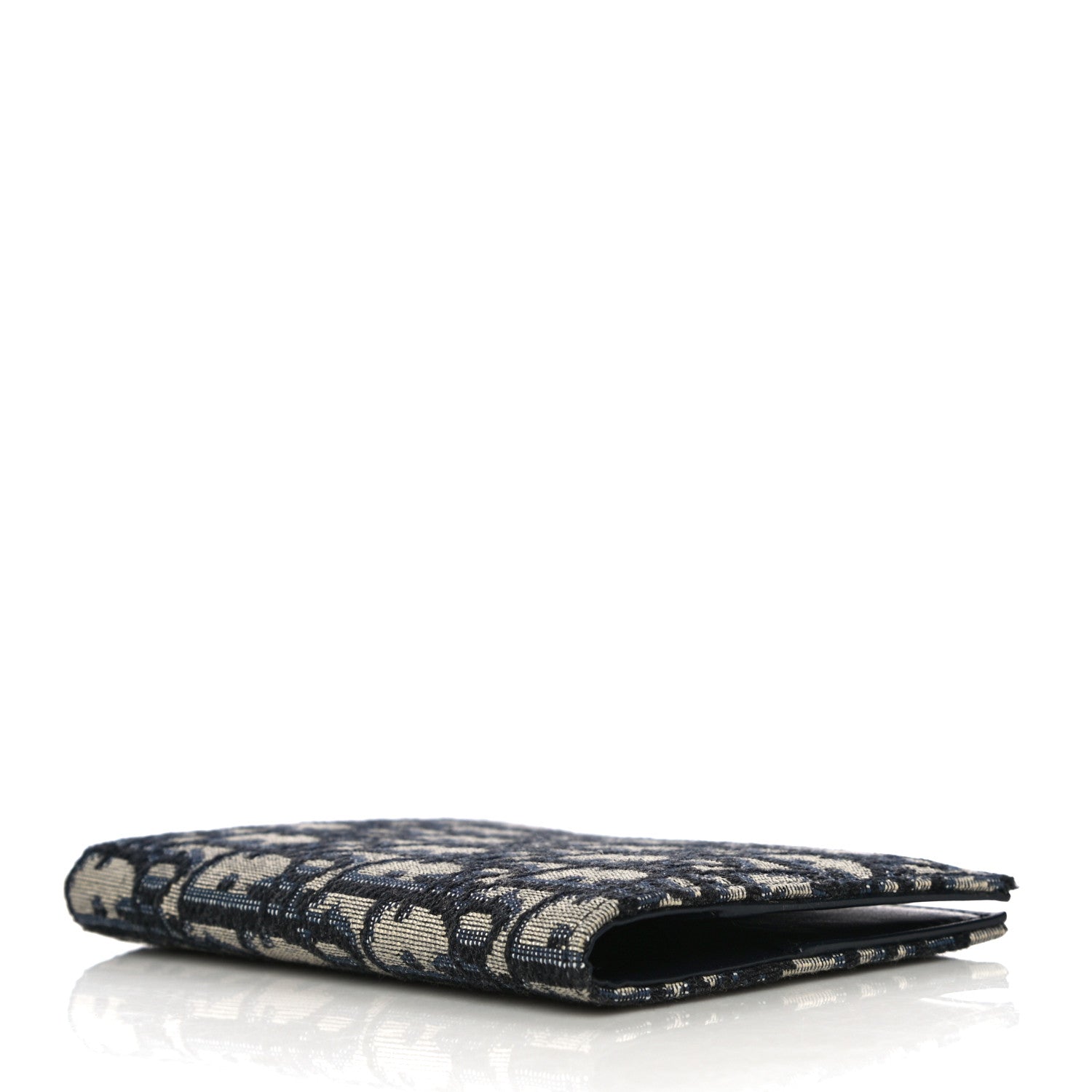 Christian Dior Oblique Bi-Fold Card Holder Blue 4 of 15