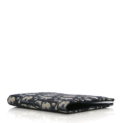 Christian Dior Oblique Bi-Fold Card Holder Blue 4 of 15