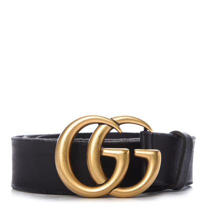 Gucci Faded Calfskin Double G 40mm Belt 85 34 Black 1 of 5