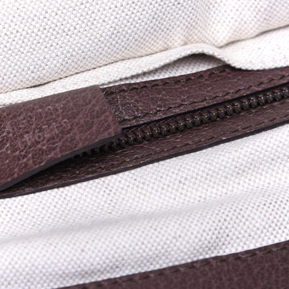 Gucci GG Supreme Monogram Textured Calfskin Web Medium Ophidia Slip Handle Tote Beige Ebony New Acero 7 of 12