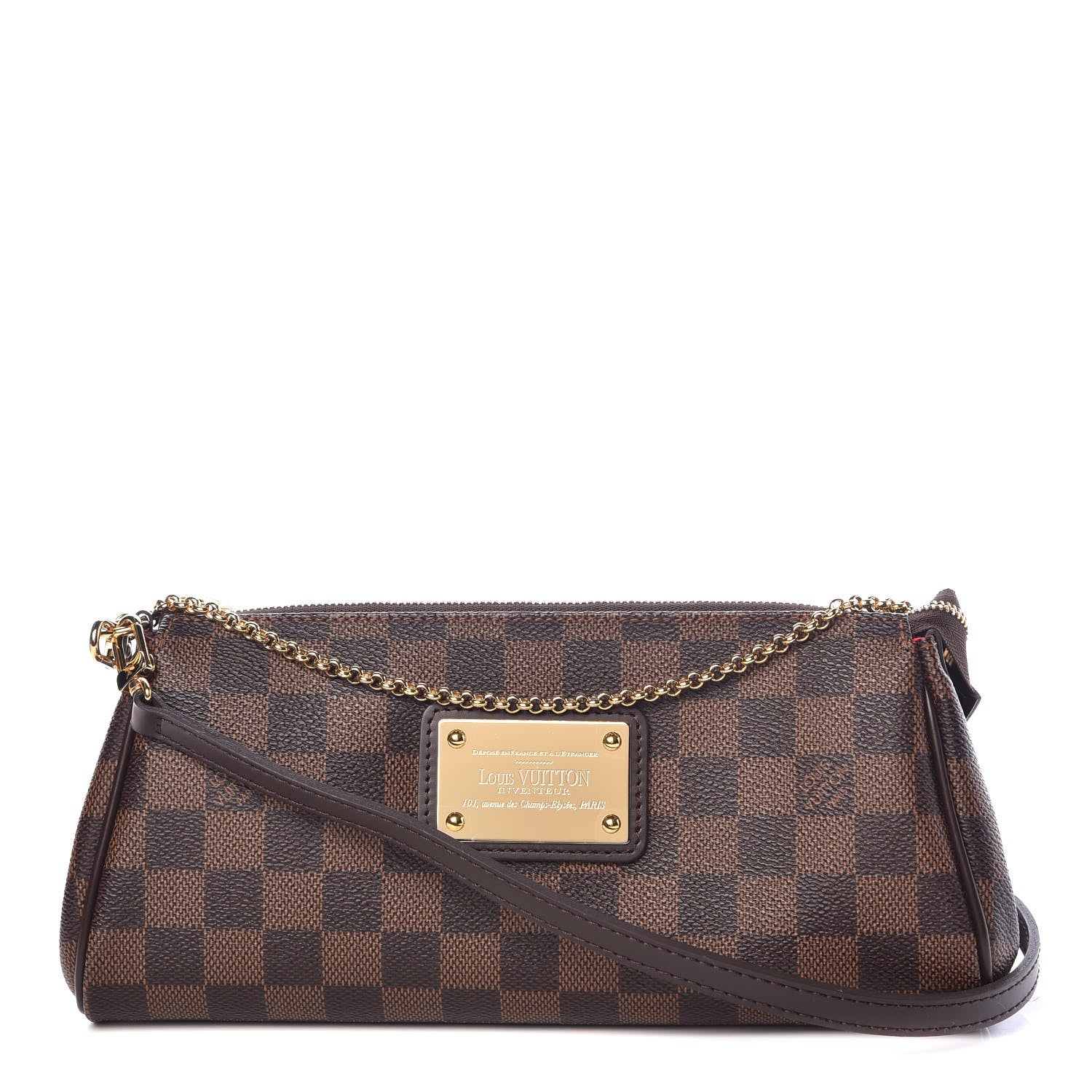 Louis Vuitton Damier Ebene Eva Clutch 1 of 8