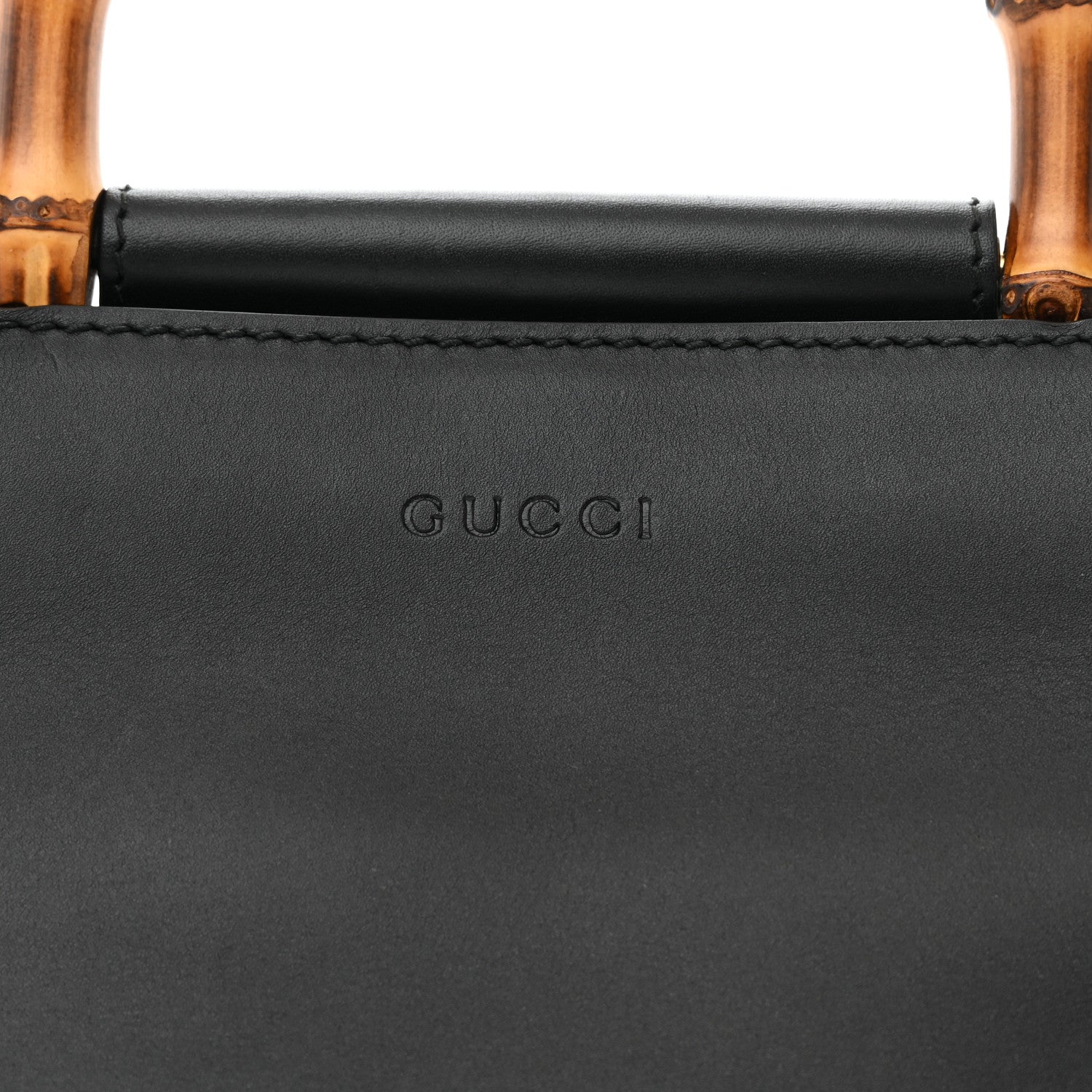 Gucci Nappa Bamboo Web Mini Nymphaea Top Handle Bag Black 10 of 13