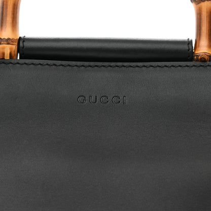 Gucci Nappa Bamboo Web Mini Nymphaea Top Handle Bag Black 10 of 13