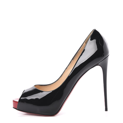 Christian Louboutin Patent New Very Prive 120 Pumps 40.5 Black Red 1 of 10