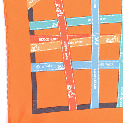 Hermes Silk Bolduc Pocket Square Scarf 3 of 4