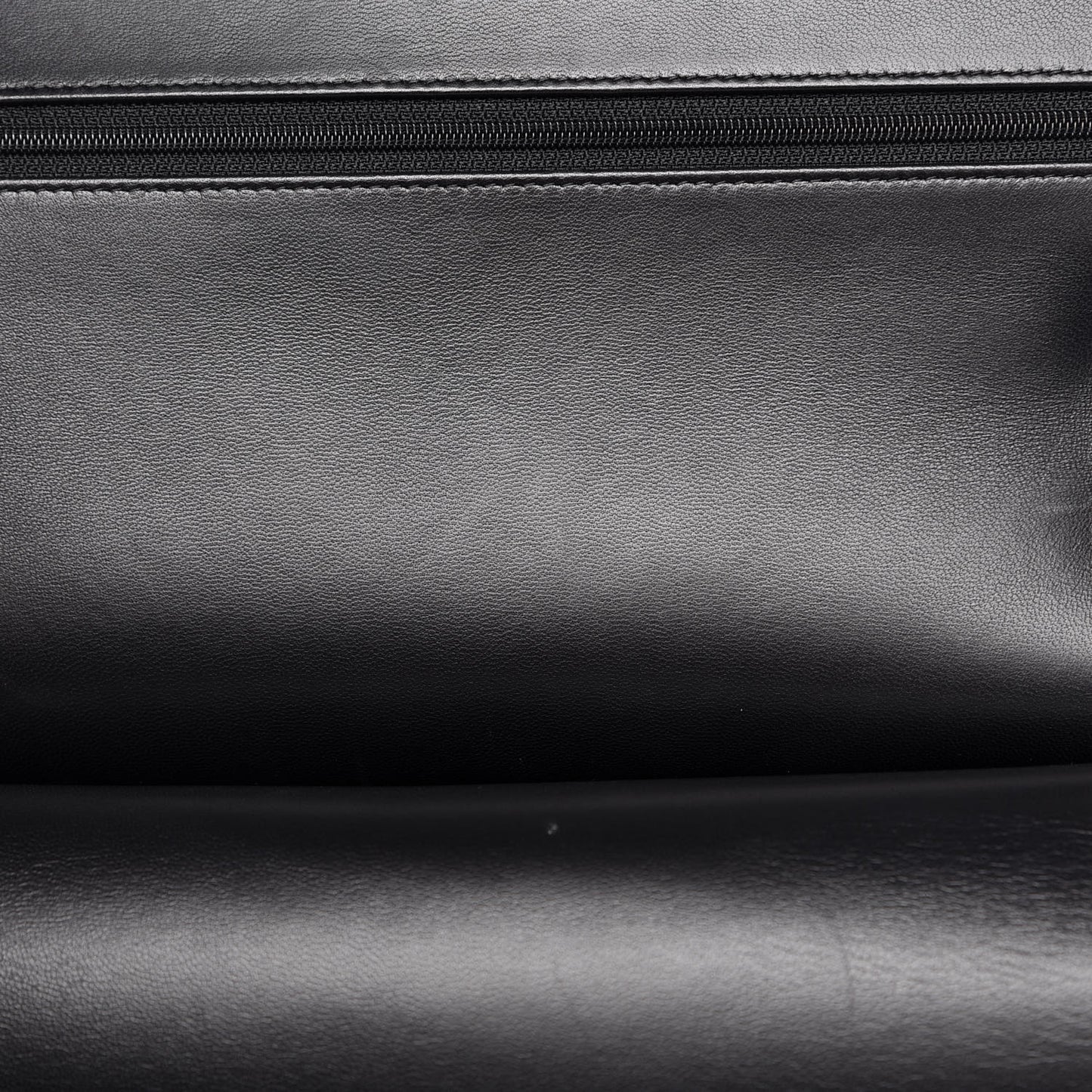 Lambskin Quilted Jumbo Double Flap Black