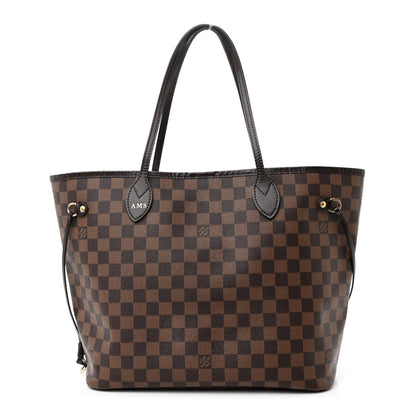 Louis Vuitton Damier Ebene Neo Neverfull MM Rose Ballerine 1 of 14