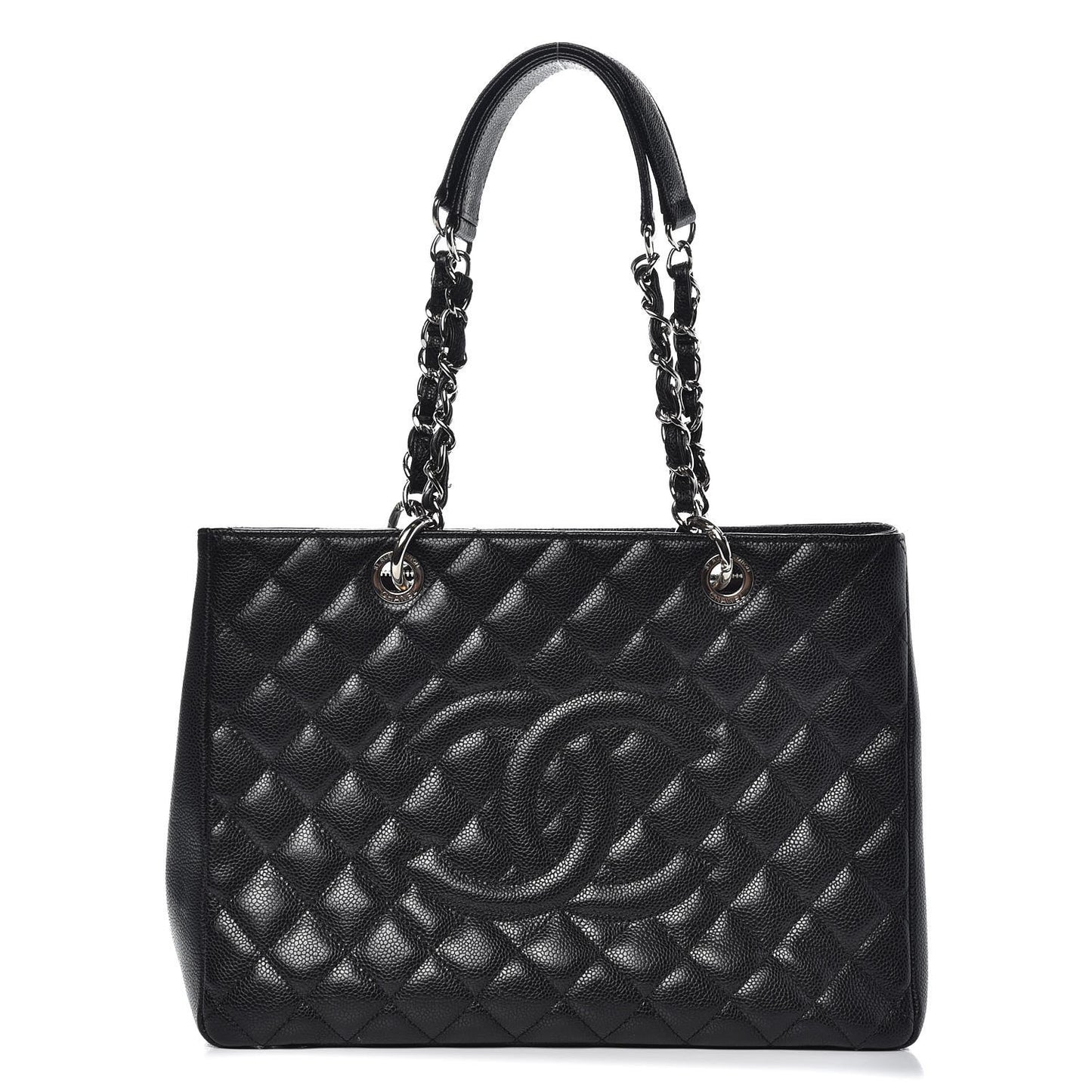 Caviar Quilted Grand Shopping Tote GST Black