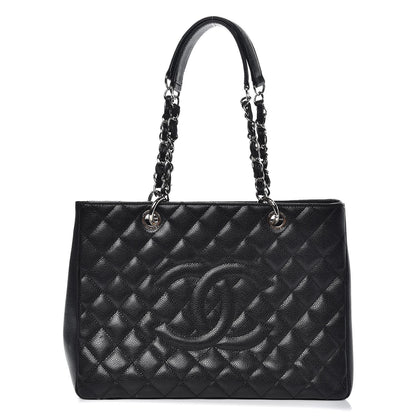 Chanel Caviar Quilted Grand Shopping Tote GST Black 1 of 9