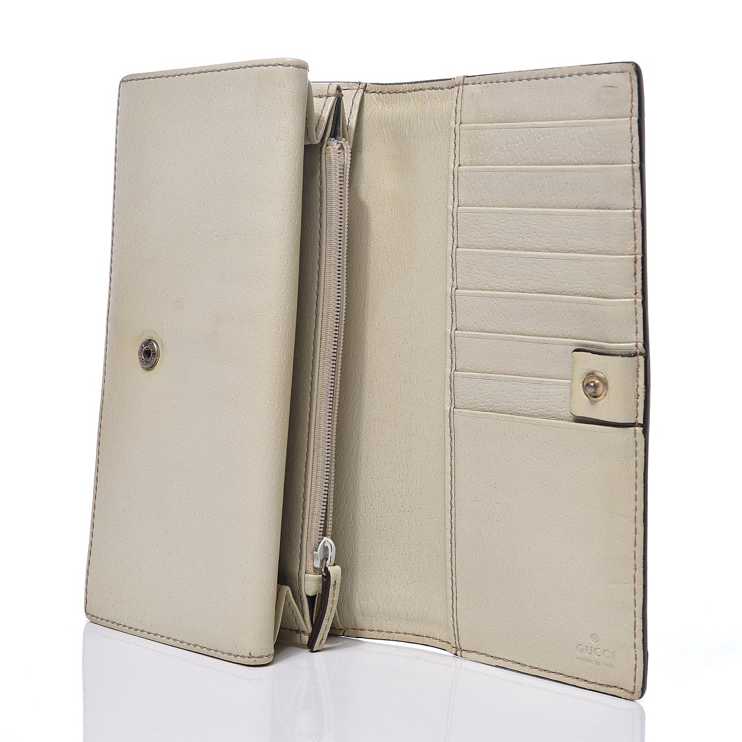 Gucci Monogram Continental Charmy Wallet White 5 of 15