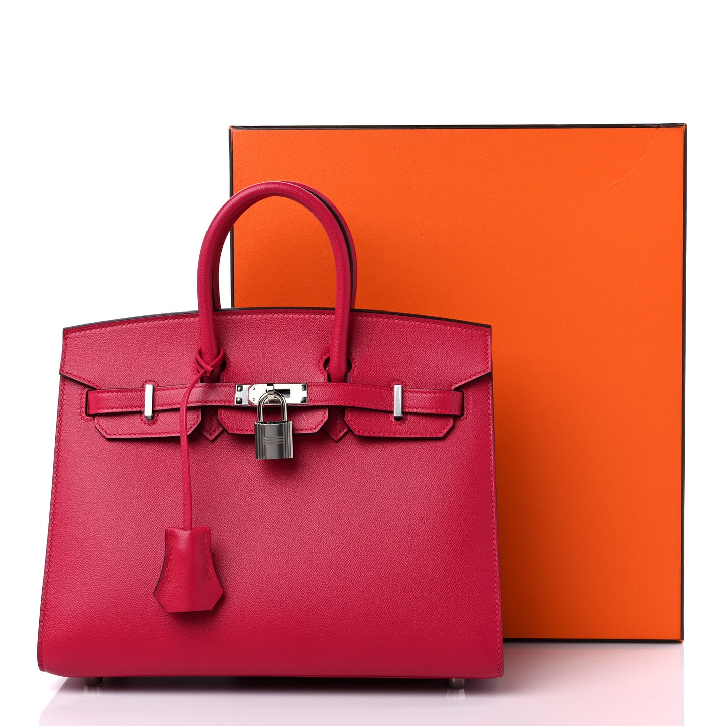 Madame Calfskin Birkin Sellier 25 FRAMBOISE