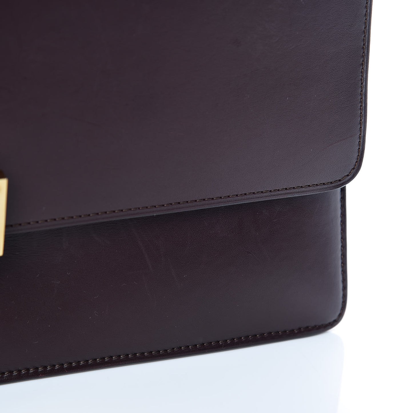 Smooth Calfskin Large Case Chain Flap Burgundy