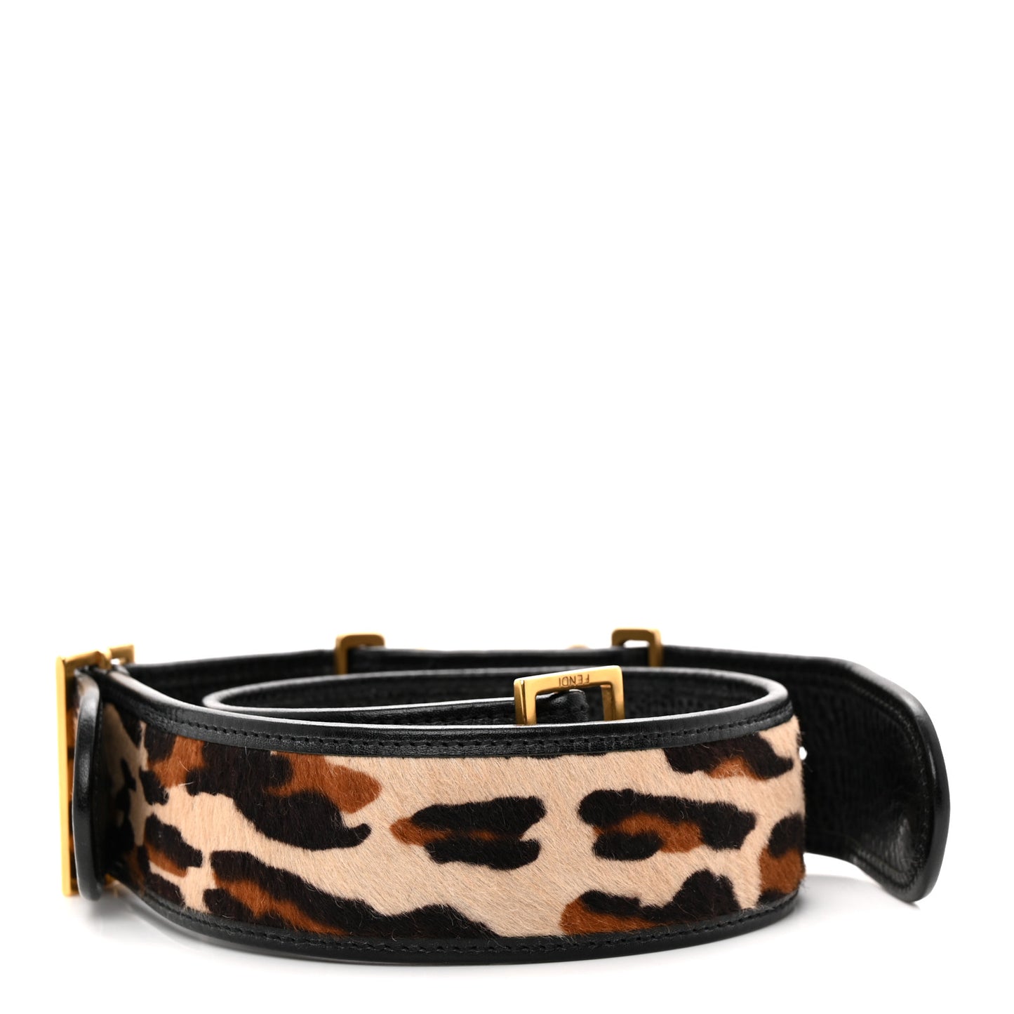 Pony Hair Leopard Belt 65 26 Black