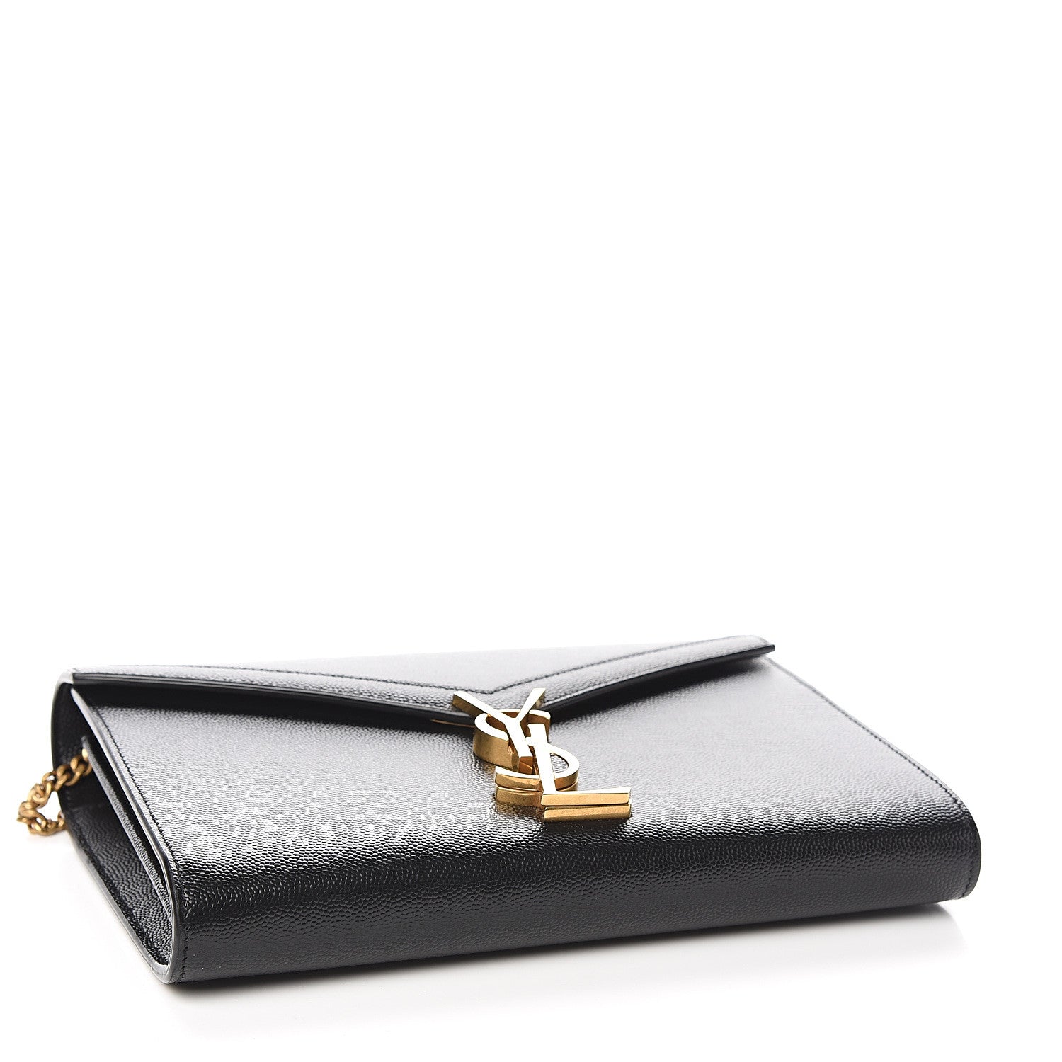 Saint Laurent Grain De Poudre Monogram Cassandra Chain Wallet Black Rouge Legion 3 of 8