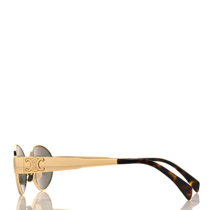 Celine Metal Triomphe 01 Sunglasses CL40235U Gold Green 3 of 7