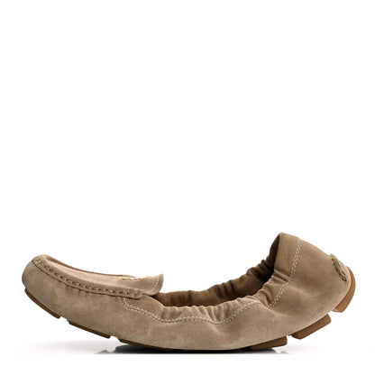 Prada Suede Flats 40.5 Ecru 1 of 12