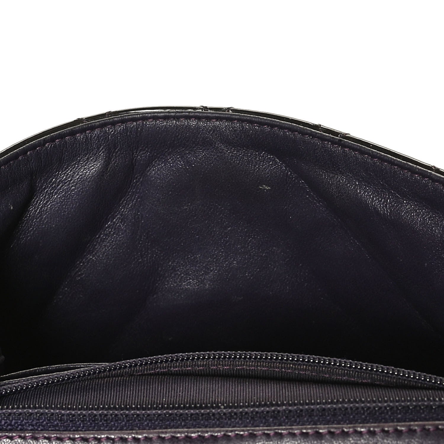 Chanel Patent Quilted Mini Square Flap Purple 9 of 9