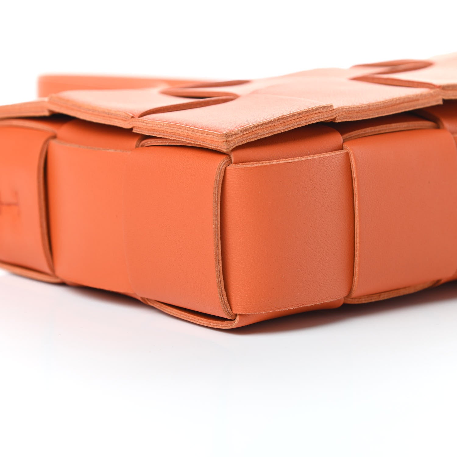 Bottega Veneta Nappa Maxi Intreccio Cassette Bag Burned Orange 9 of 10