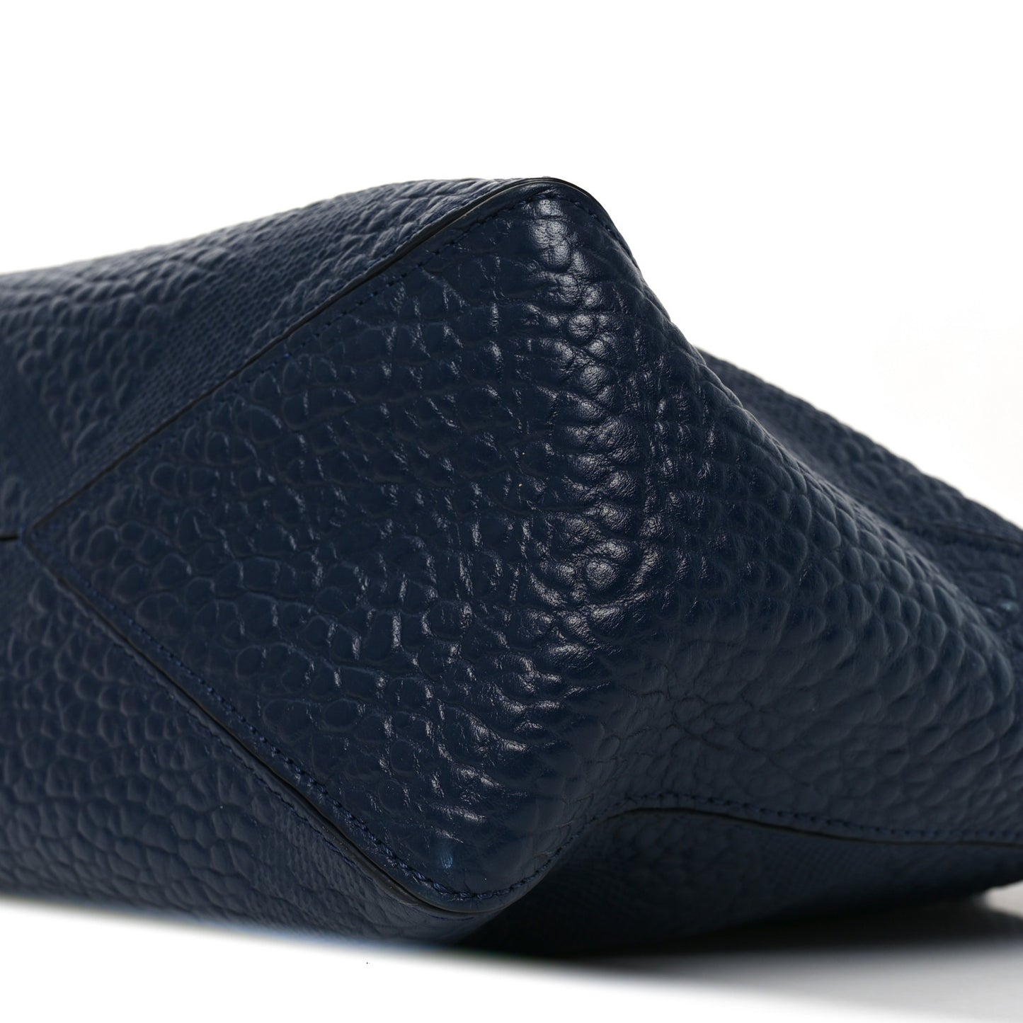 Heritage Grain Check Embossed Medium Dewsbury Tote Blue Carbon