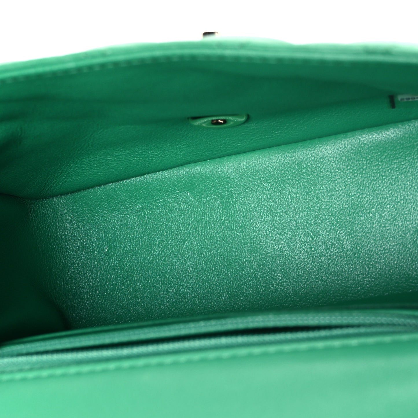 Lambskin Quilted Mini Square Flap Green