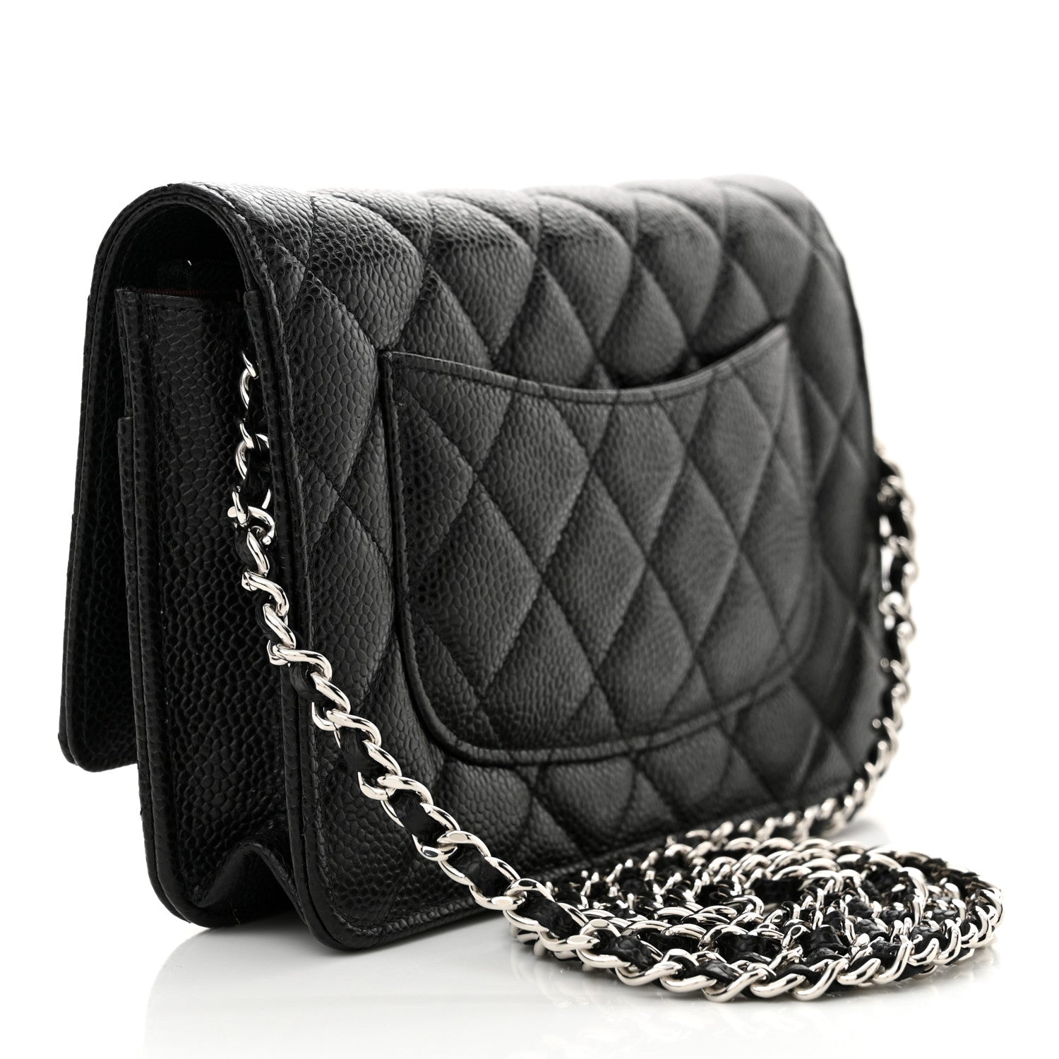 Chanel Caviar Quilted Wallet on Chain WOC Black 3 of 12