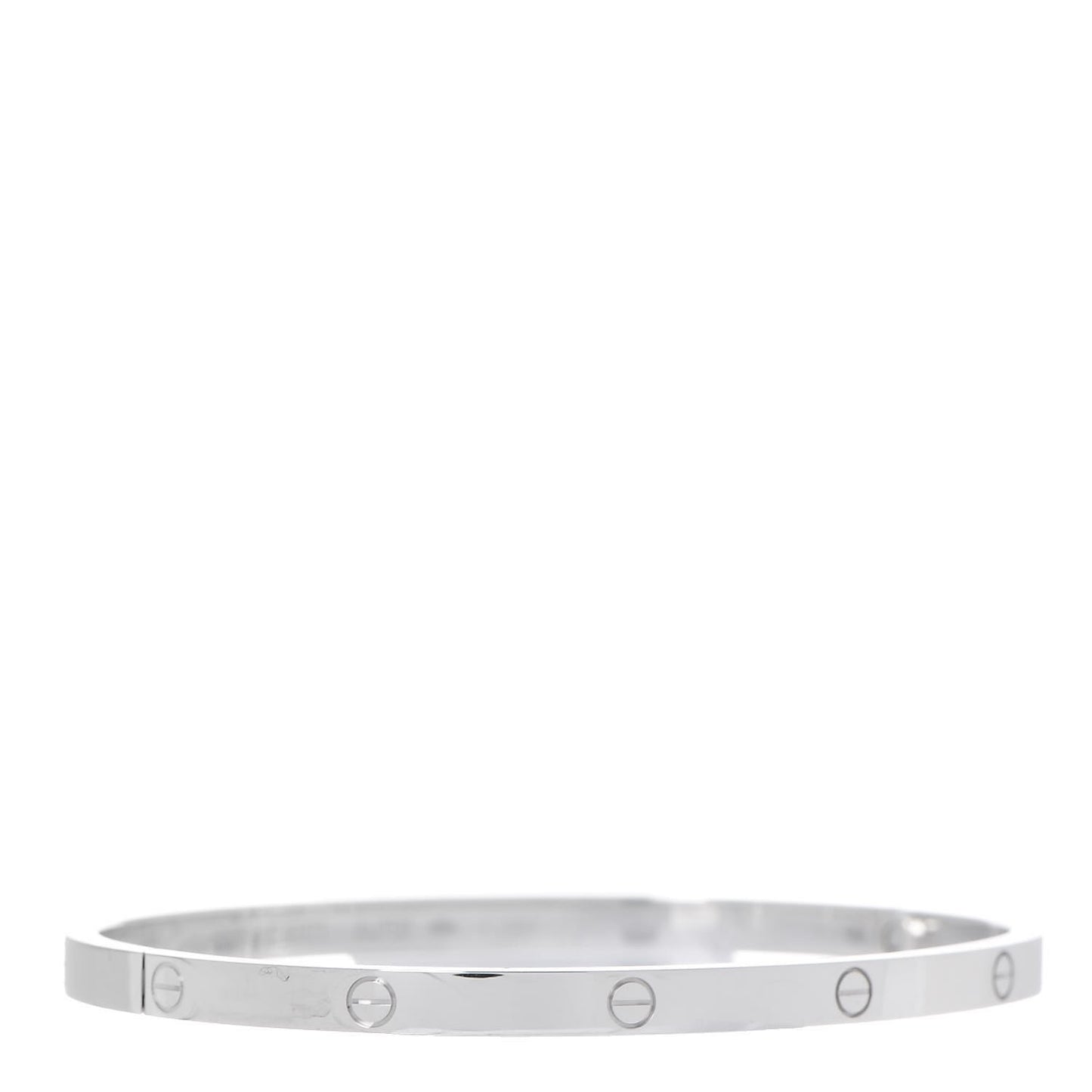 18K White Gold Small LOVE Bracelet 17