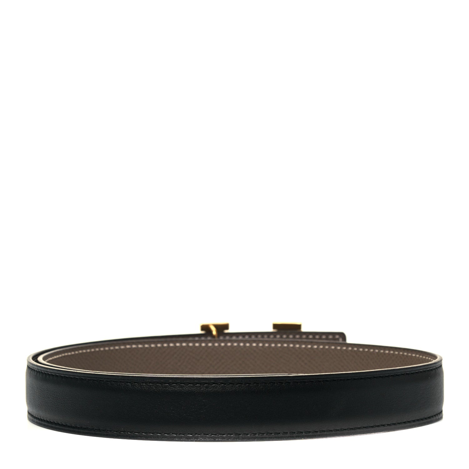 Hermes Swift Epsom 24mm H Belt 70 Black Etoupe 2 of 4
