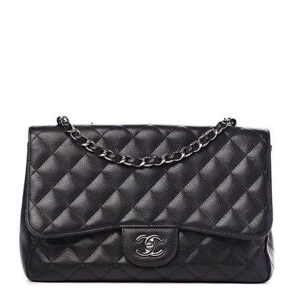 Chanel Caviar Quilted Jumbo Single Flap Black 1 of 15