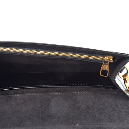 Louis Vuitton Calfskin Chain Louise MM Black 4 of 9