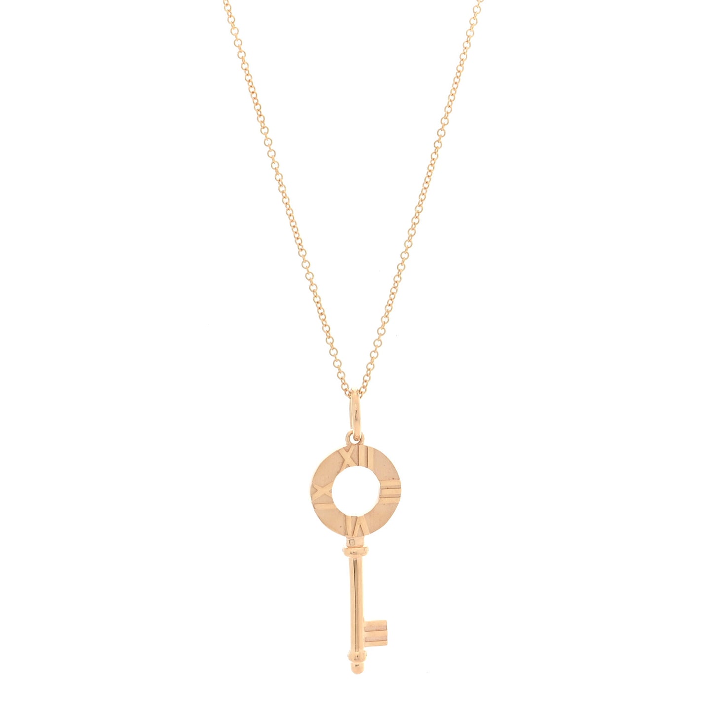18K Rose Gold Atlas Key Pendant Necklace
