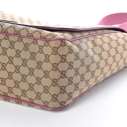 Gucci Monogram Convertible Diaper Bag Beige Peonia Flower 6 of 10