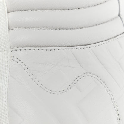 Fendi Nappa Macro FF Embossed Womens High Top Sneakers 37 White Ice 11 of 11