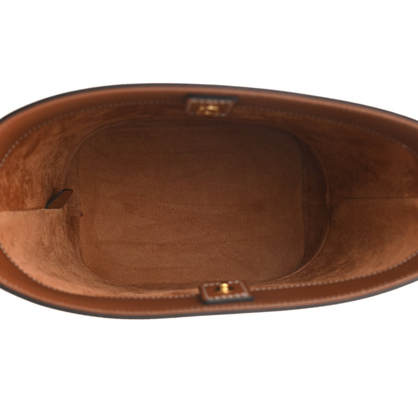 Smooth Calfskin Small Cuir Triomphe Bucket Bag Tan