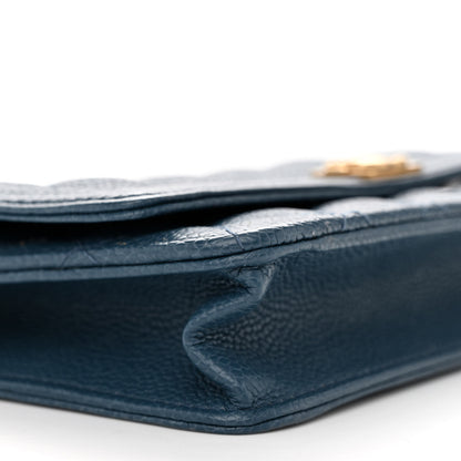 Chanel Caviar Quilted Boy Wallet On Chain WOC Dark Blue 9 of 11