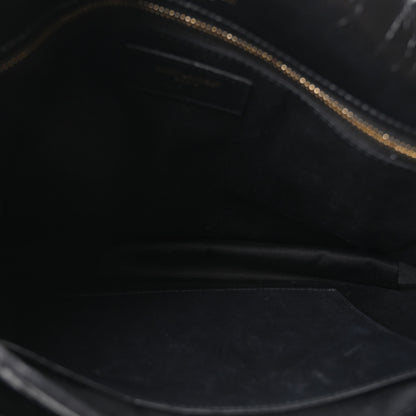 Saint Laurent Crinkled Calfskin Matelasse Monogram Medium Niki Chain Satchel Black 4 of 9