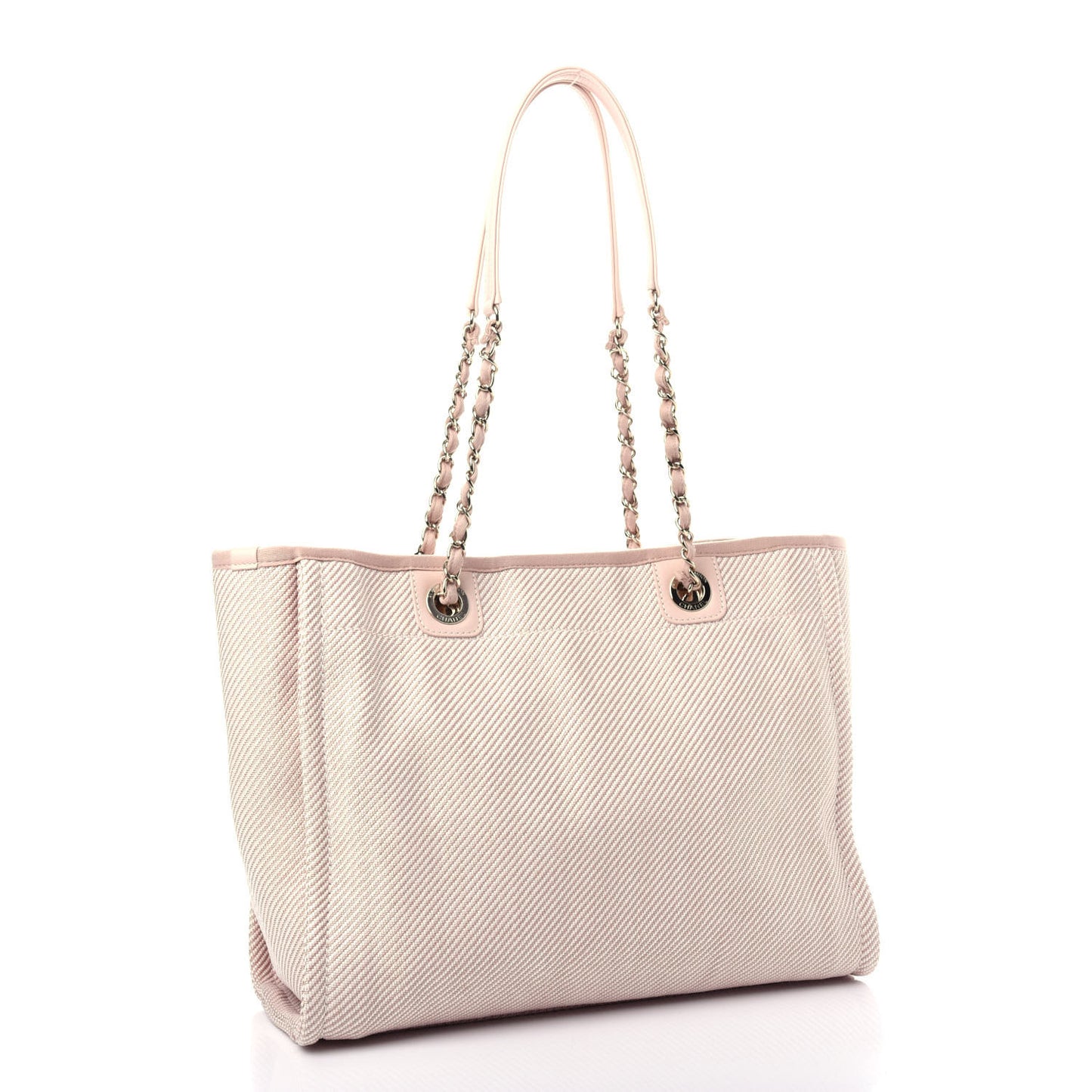 Mixed Fibers Small Deauville Tote Beige