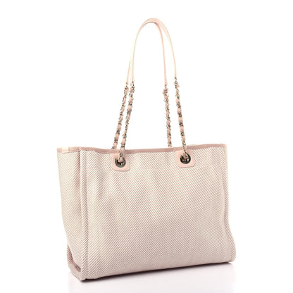 Chanel Mixed Fibers Small Deauville Tote Beige 3 of 10