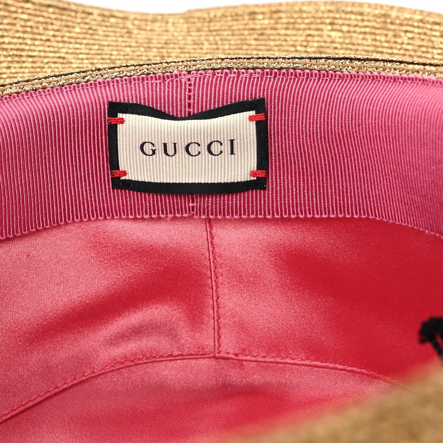 Gucci Lame Papier Hat S Black Gold 9 of 11