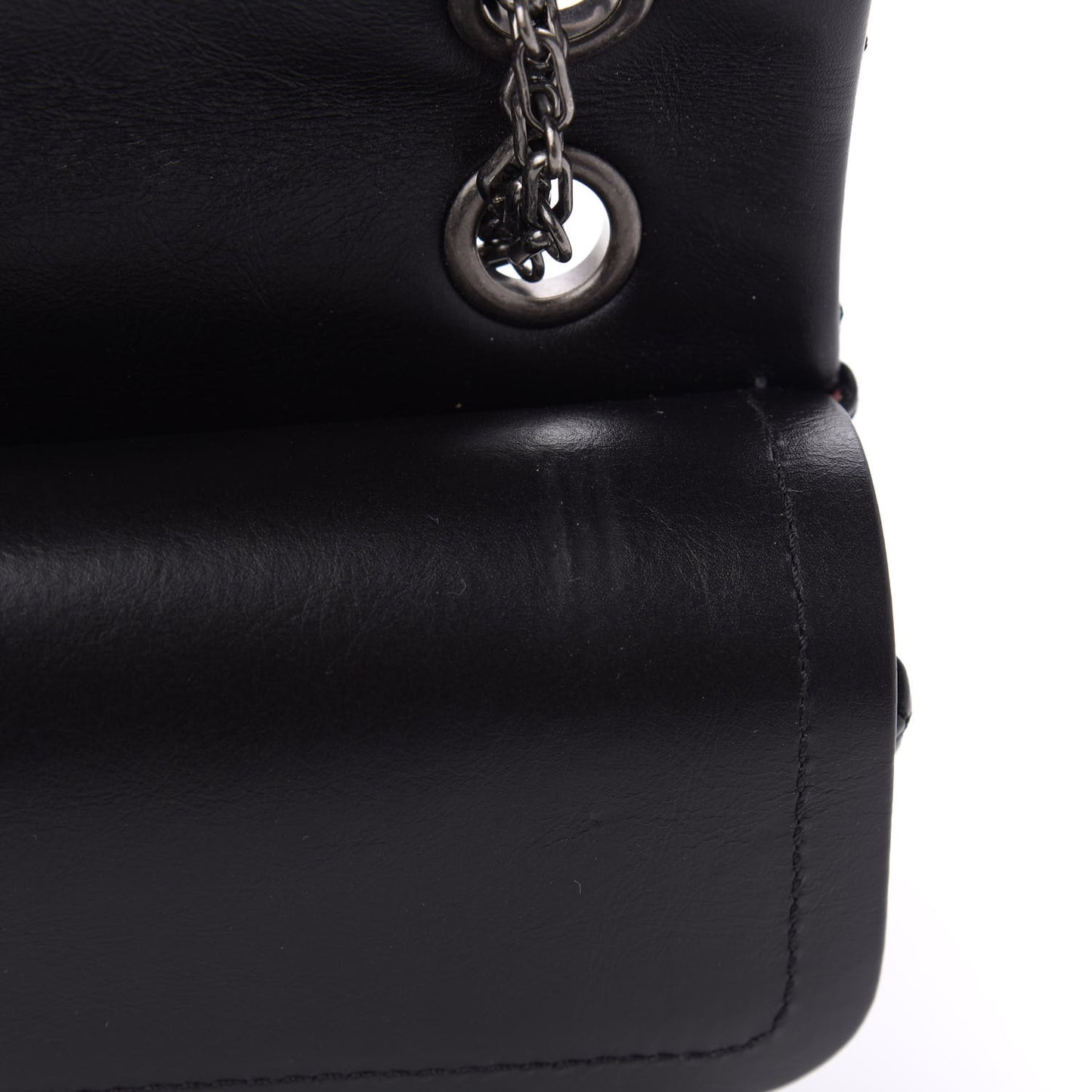Aged Calfskin Quilted 2.55 Reissue 225 Flap Black