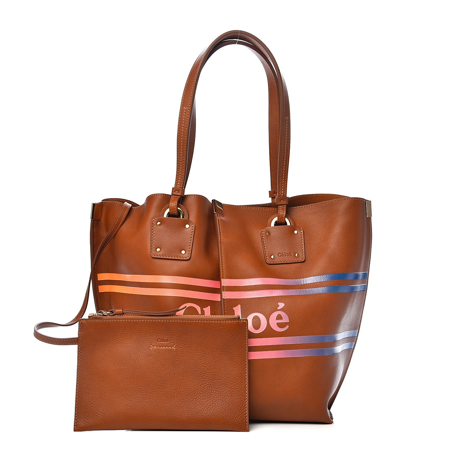 Chloe Smooth Calfskin Medium Vick Tote Caramel 1 of 10