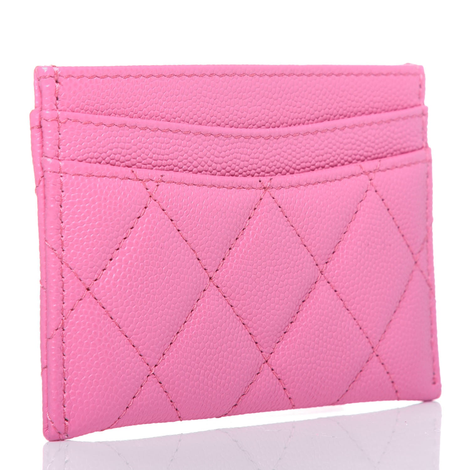 Chanel Caviar Quilted Card Holder Pink 3 of 12
