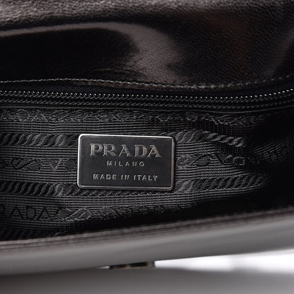 Prada Goatskin Swing Chain Shoulder Bag Black 6 of 12