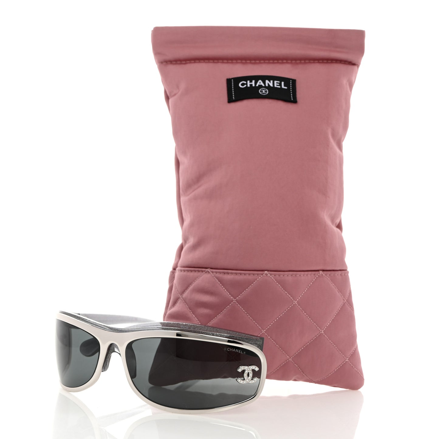 Shield Crystal CC Sunglasses S4614 Silver